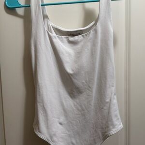 Aritzia Babaton White Bodysuit Tank Top